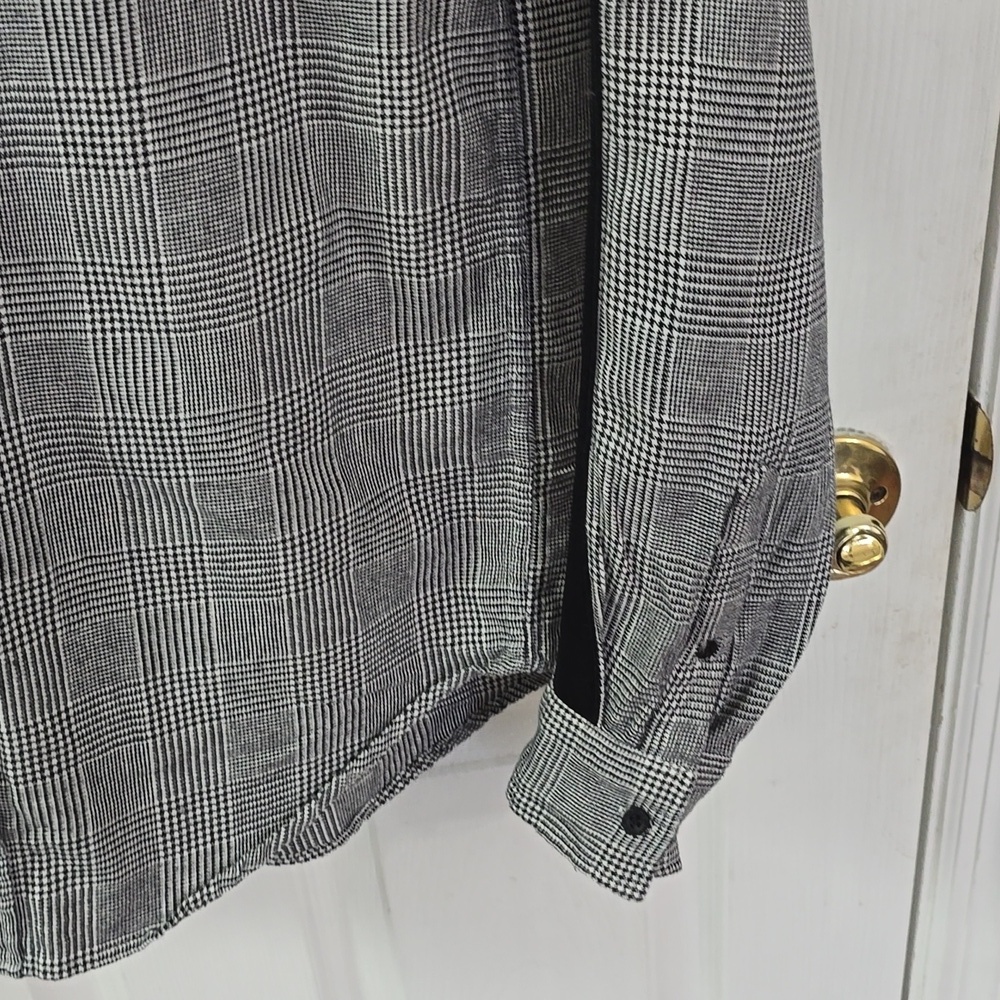 Brave Soul London Prince of Wales Men's Checkered Shirt Black Size Small - Picture 8 of 14